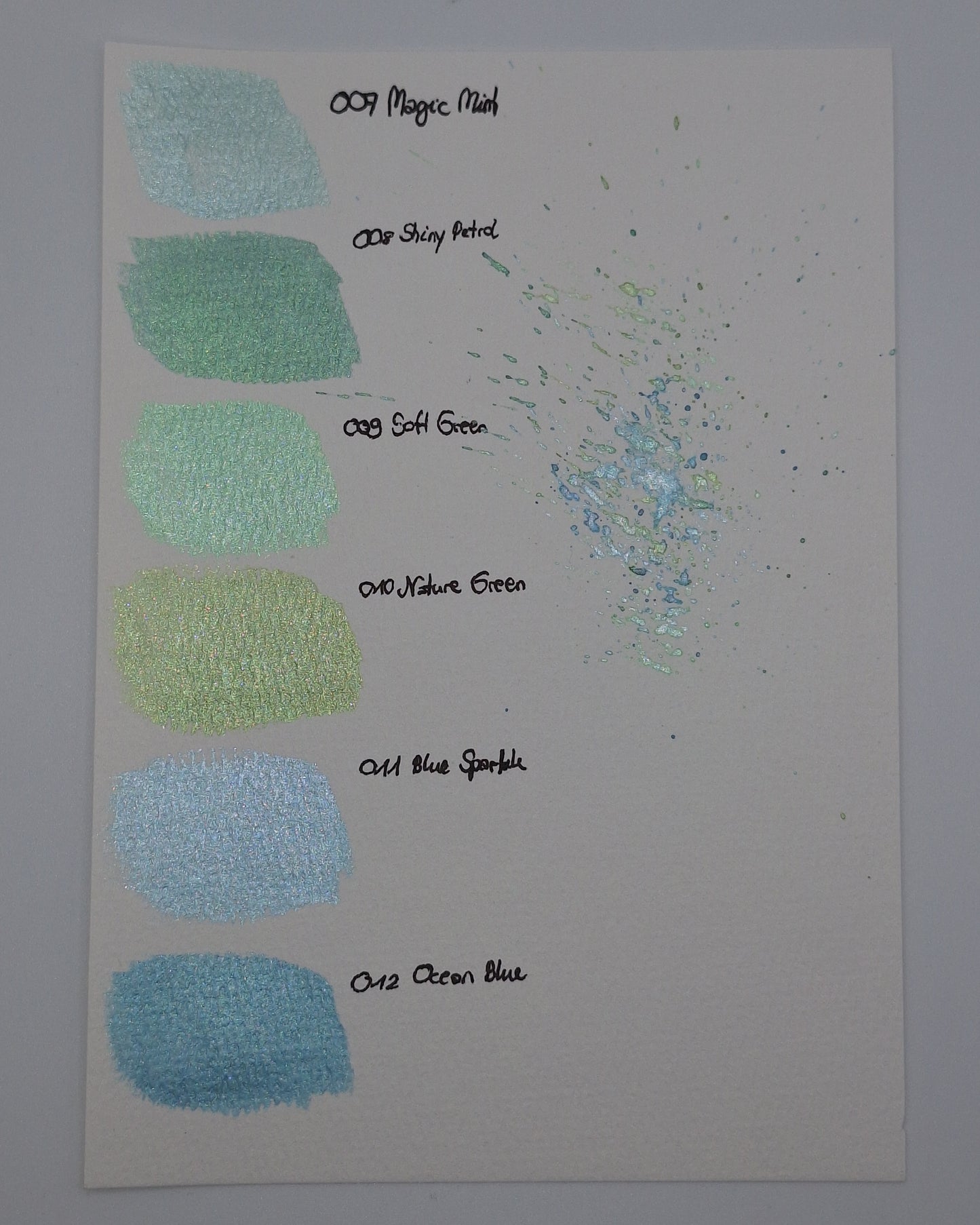 Metallic Wasserfarben in Grün/Blau Tönen 2026 (Metallic Watercolour Paint) | DecoTime