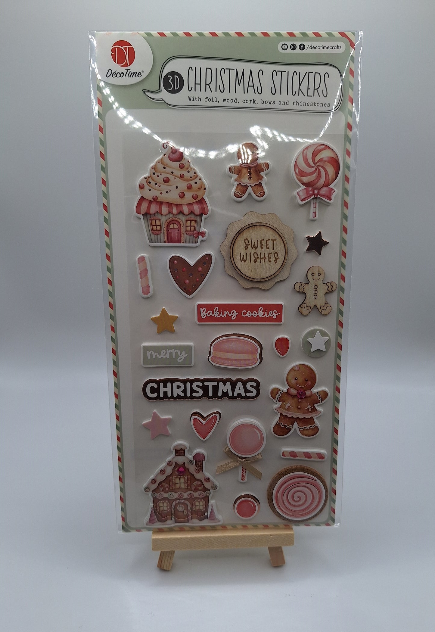 3D Relief-Weihnachtssticker | 3D Christmas Stickers | Aufkleber (Sweet Wishes) | DecoTime