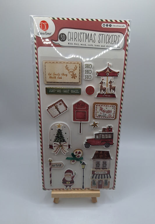 3D Relief-Weihnachtssticker | 3D Christmas Stickers | Aufkleber (Ho Ho Ho) | DecoTime