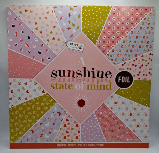 A Sunshine State Of Mind | Foliert | Designblock | Designpad 30.5x30.5 cm Foil | 32 Blatt | Craft Sensations