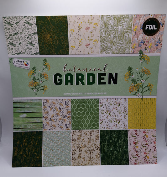 Botanical Garden | Foil Designpad 30.5x30.5 cm | 30 Blatt | Craft Sensations