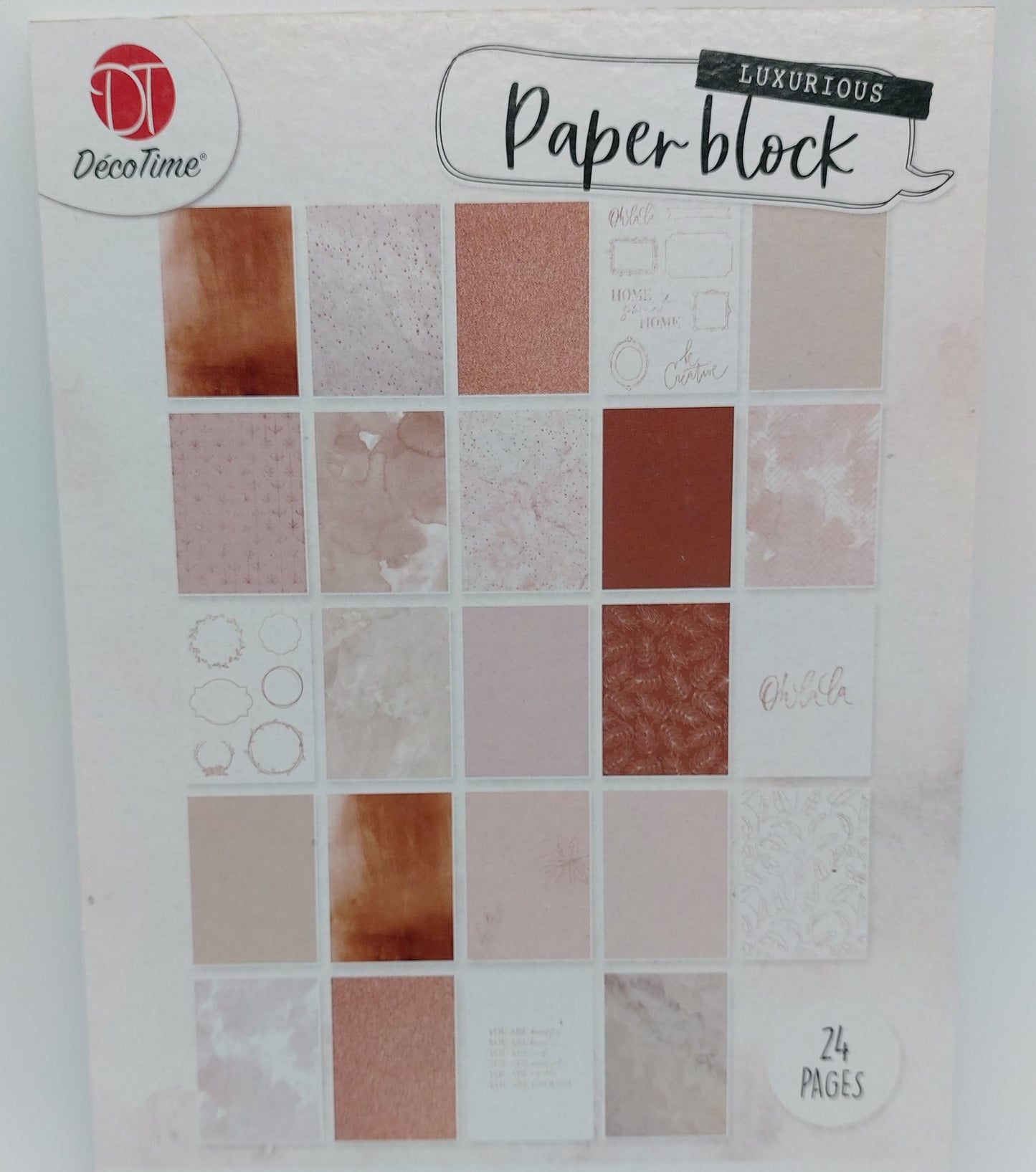 Edler Papierblock Luxurious (Champagner) A5 24 Blatt | DecoTime