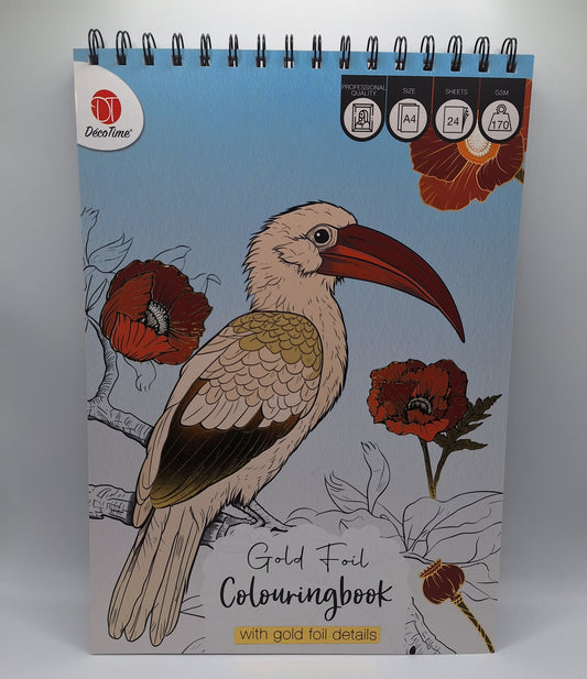 Malbuch mit Goldfolie - Tiere (Colouringbook with foil details - Animals)  | 24 Seiten | DecoTime