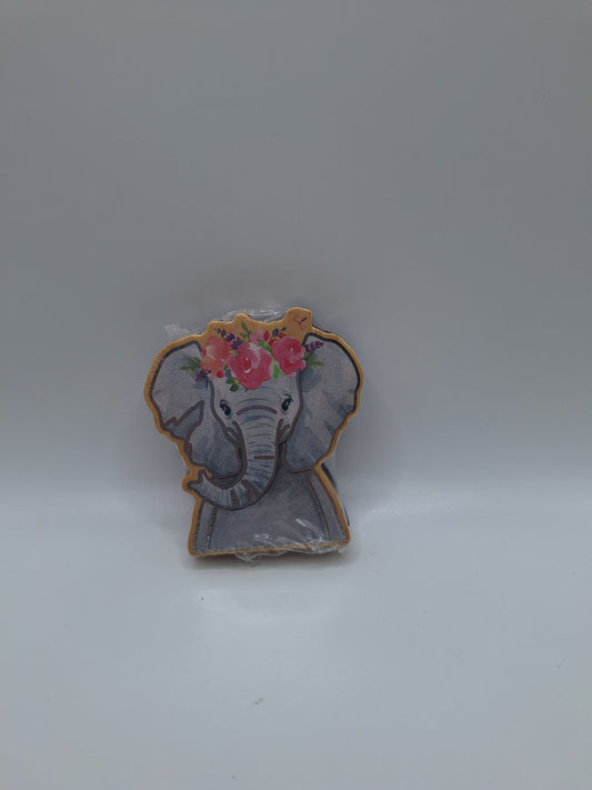 Holzstempel Elefant mit Blumenkranz | Wooden Stamp Elephant with Flower Crown | DecoTime