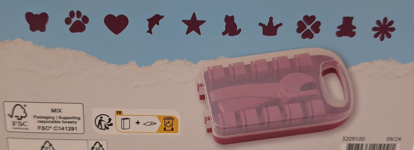 Prägestempelset 10 Formen | Embossing Stamp Set 10 Shapes with Storage | Action