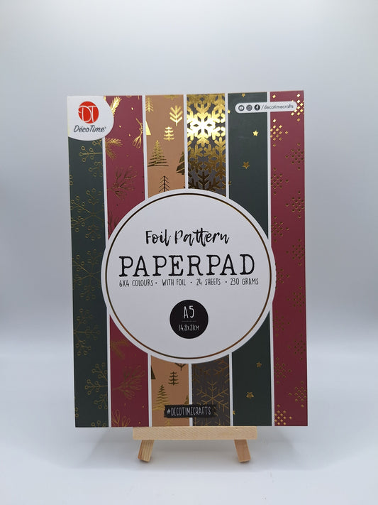 Designblock A5 | Foil Pattern Paperpad (Xmas 2024) | DecoTime