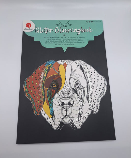 Glitzer-Malbuch /Glitter Colouringbook (Furry Friends) | 24 Seiten | DecoTime