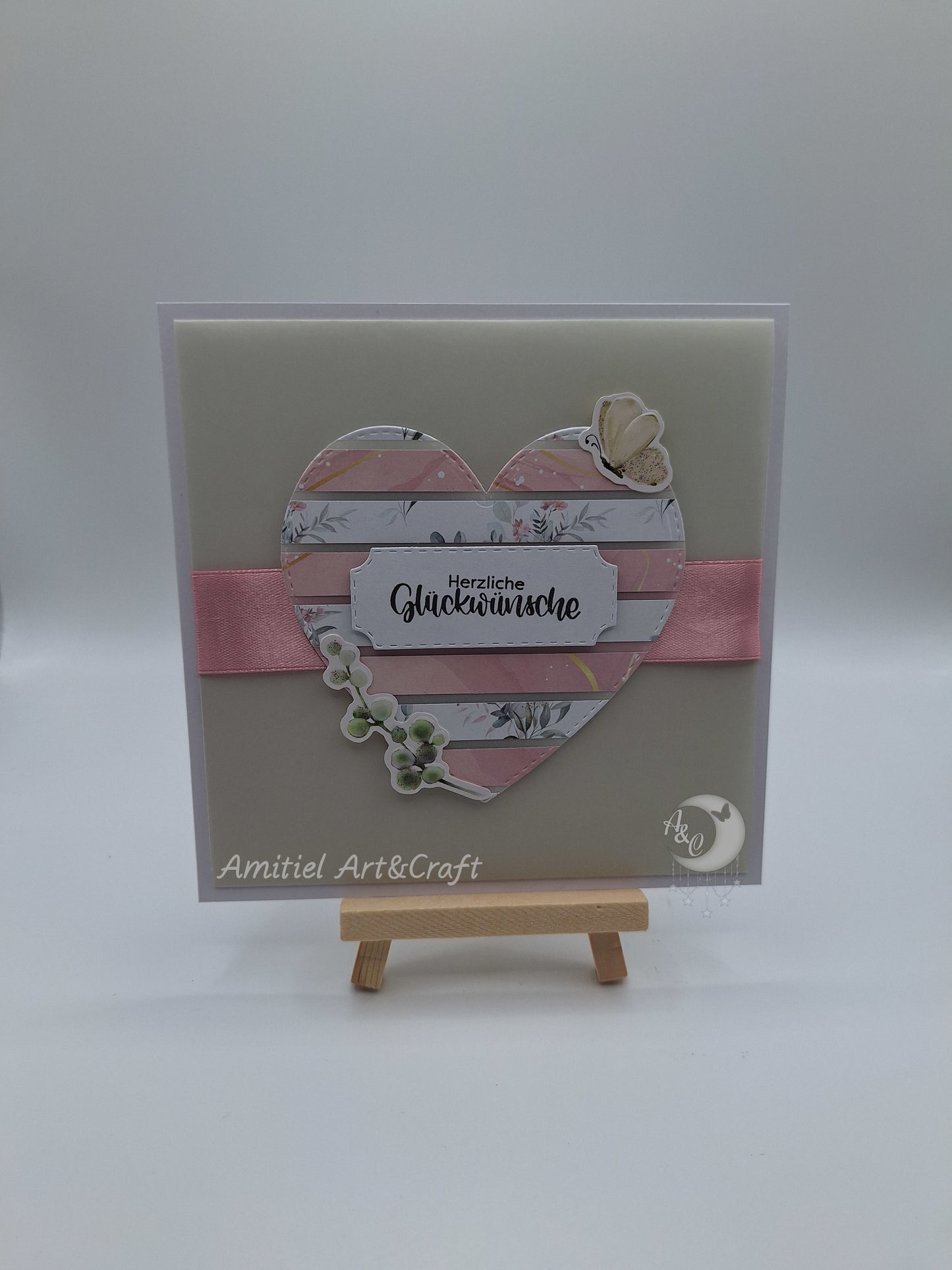 Grußkarte Herzliche Glückwünsche | Glückwünsche| Geburtstagsgrüße | Handgemacht | Greeting Card Handmade