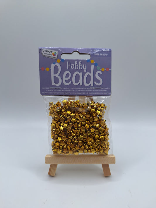 Hobbyperlen Sterne | Bastelperlen | Hobby Beads (Stars gold) | 30g | Craft Sensations