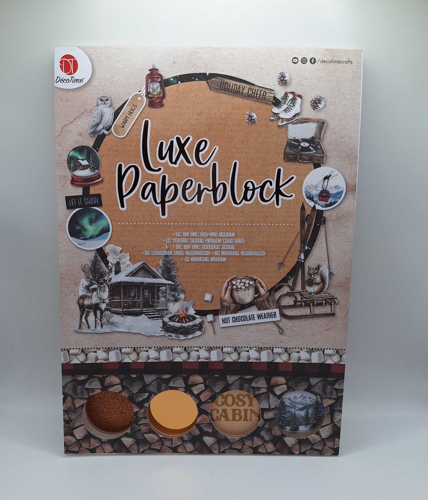 Luxe Paperblock Weihnachten | Designblock (Let It Snow) A4 32 Blatt | DecoTime