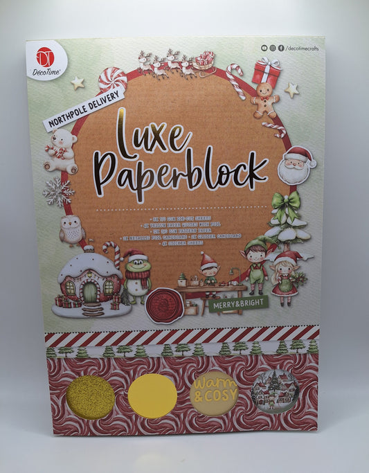 Luxe Paperblock Weihnachten | Designblock (Northpole Delivery) A4 32 Blatt | DecoTime