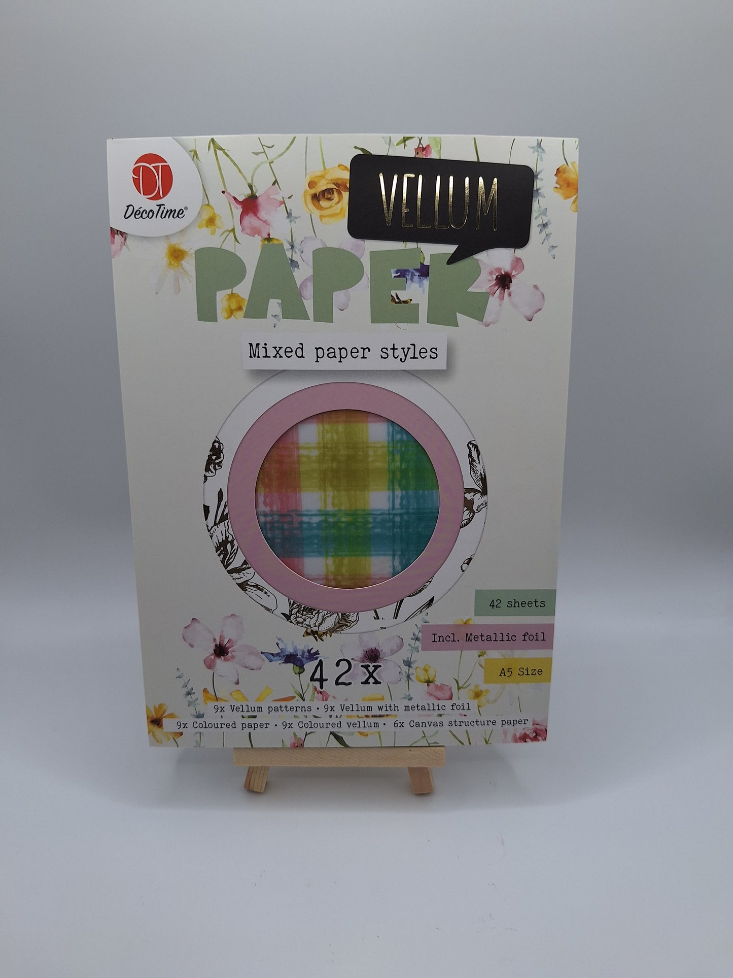 Vellum Paper Mixed Paper Styles (Frühlingszauber) A5 42 Blatt | DecoTime