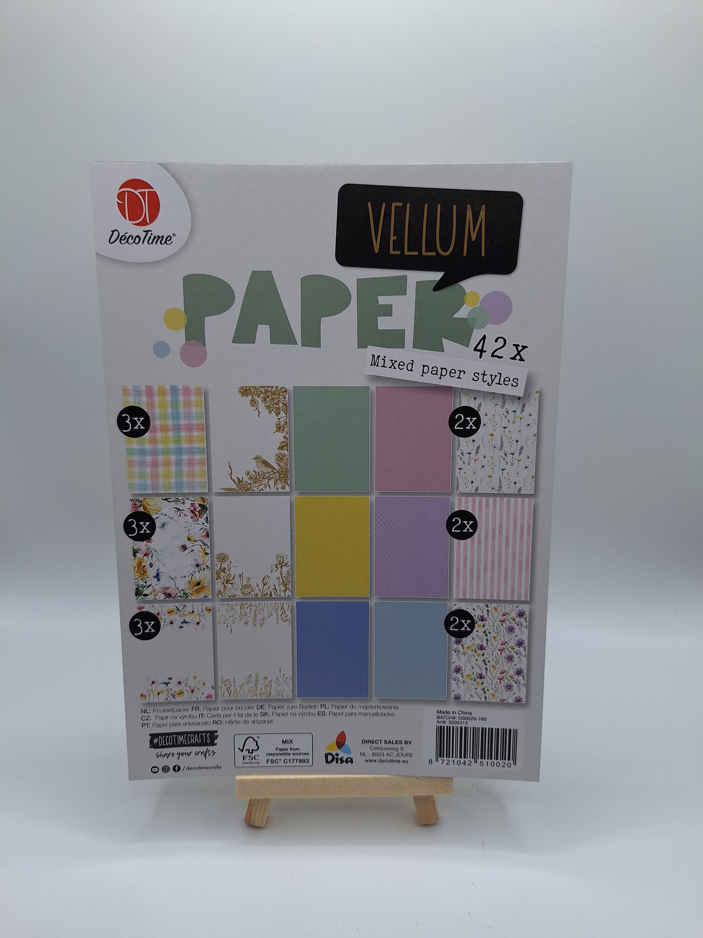 Vellum Paper Mixed Paper Styles (Frühlingszauber) A5 42 Blatt | DecoTime