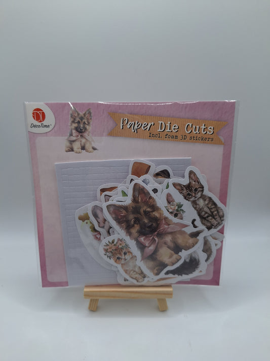 Gestanzte Bilder (Haustiere) - Paper Die Cuts (Cute Critters) incl. Foam 3D Stickers | DecoTime