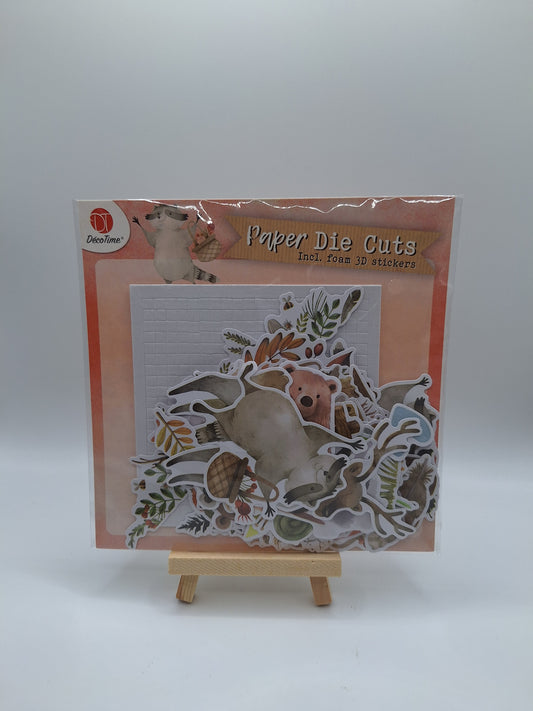 Gestanzte Bilder (Waldtiere) - Paper Die Cuts incl. Foam 3D Stickers | DecoTime