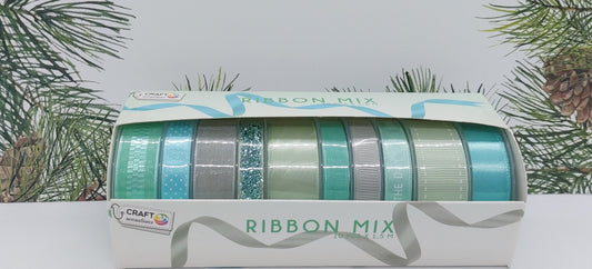 Geschenkbandset (Ribbon Mix) türkis | Craft Sensations