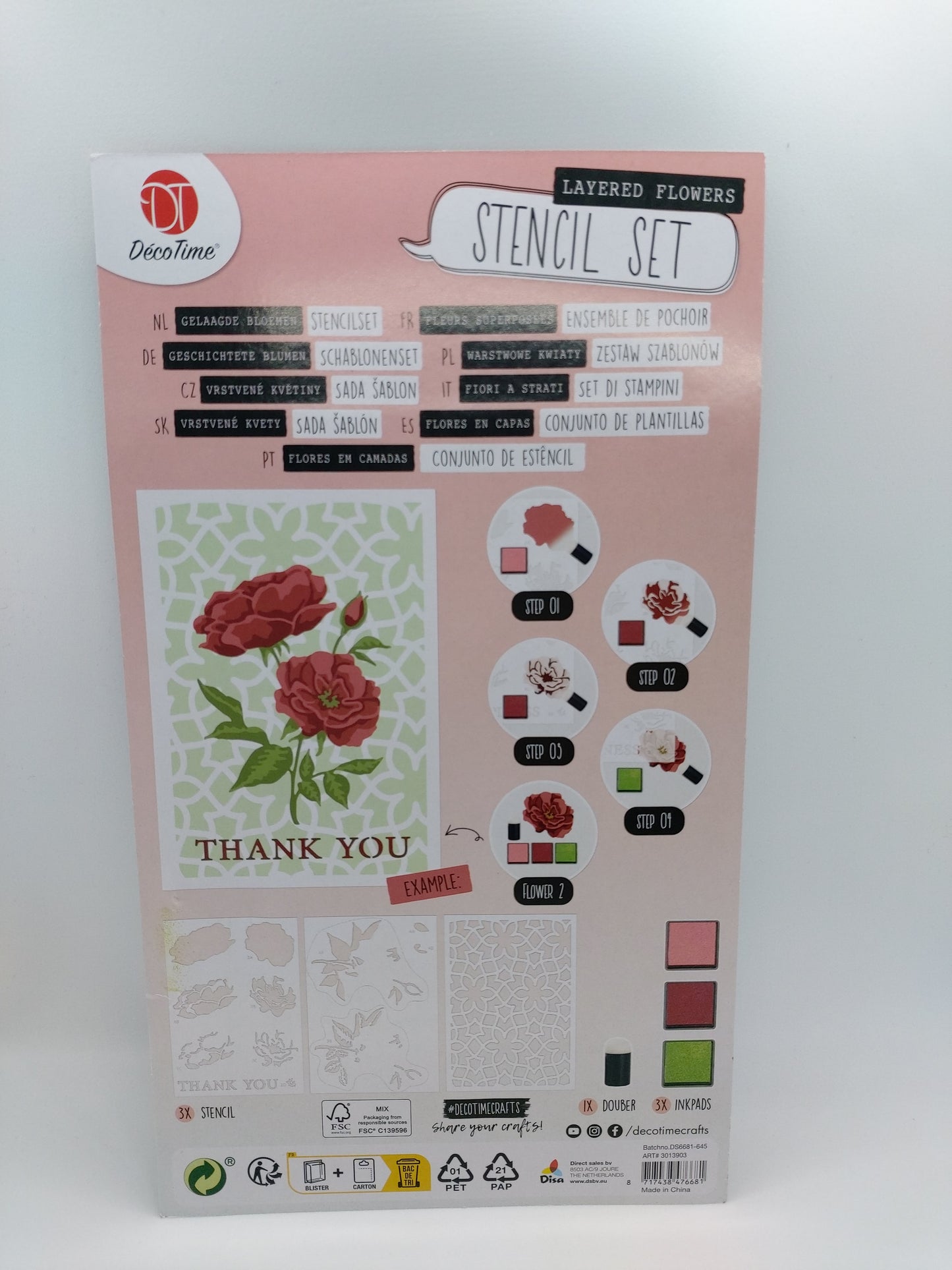 Schablonenset (Stencil Set) - Rot Set | DecoTime