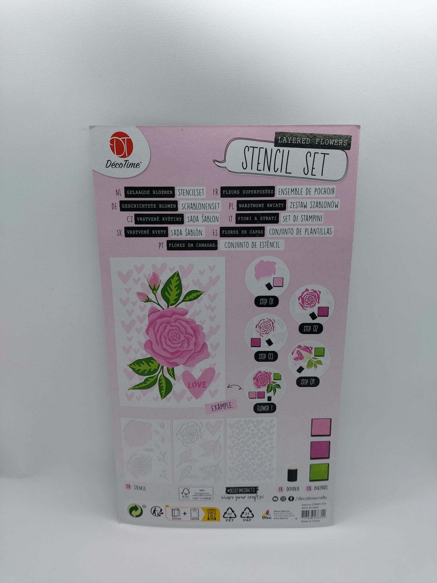 Schablonenset (Stencil Set) - Rosa Set | DecoTime
