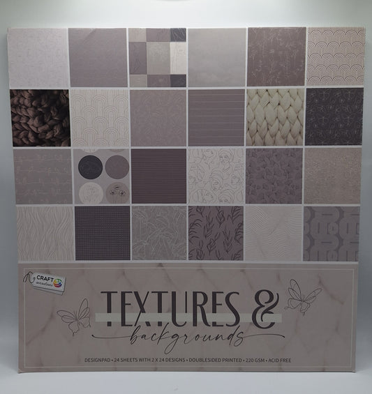 Textures & Backgrounds | Mix & Match Designpad 30.5x30.5 cm | 24 Blatt | Craft Sensations