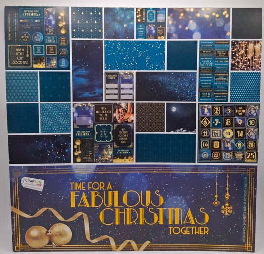 Time For A Fabulous Christmas Together | GFoliert | Designblock | Designpad 30.5x30.5 cm Foil | 24 Blatt | Craft Sensations
