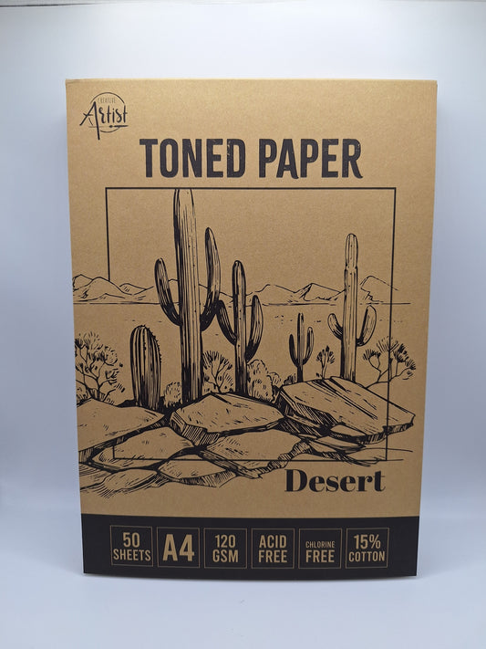 Toned Paper Desert A4 | Zeichenpapier getönt (Kraft) 50 Blatt | Tonpapier | Creative Artist