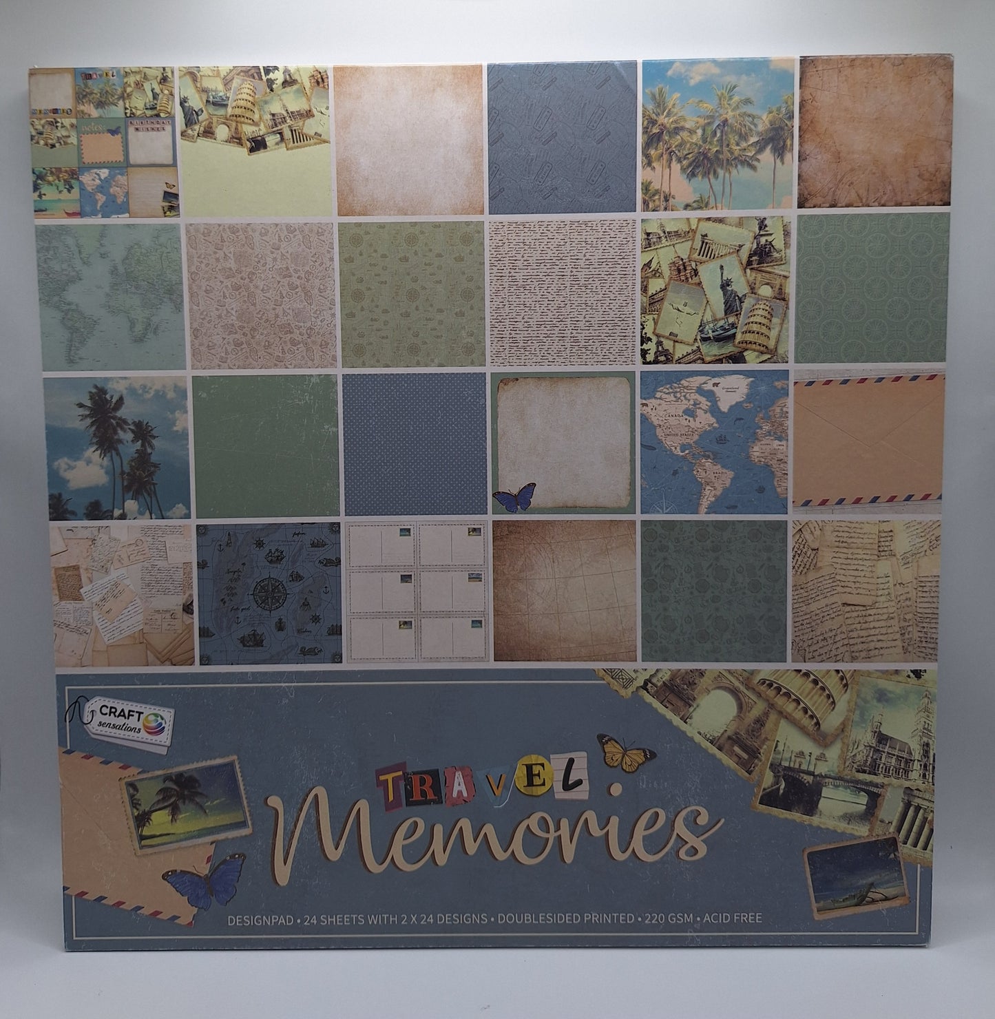 Travel Memories | Mix & Match Designpad 30.5x30.5 cm | 24 Blatt | Craft Sensations