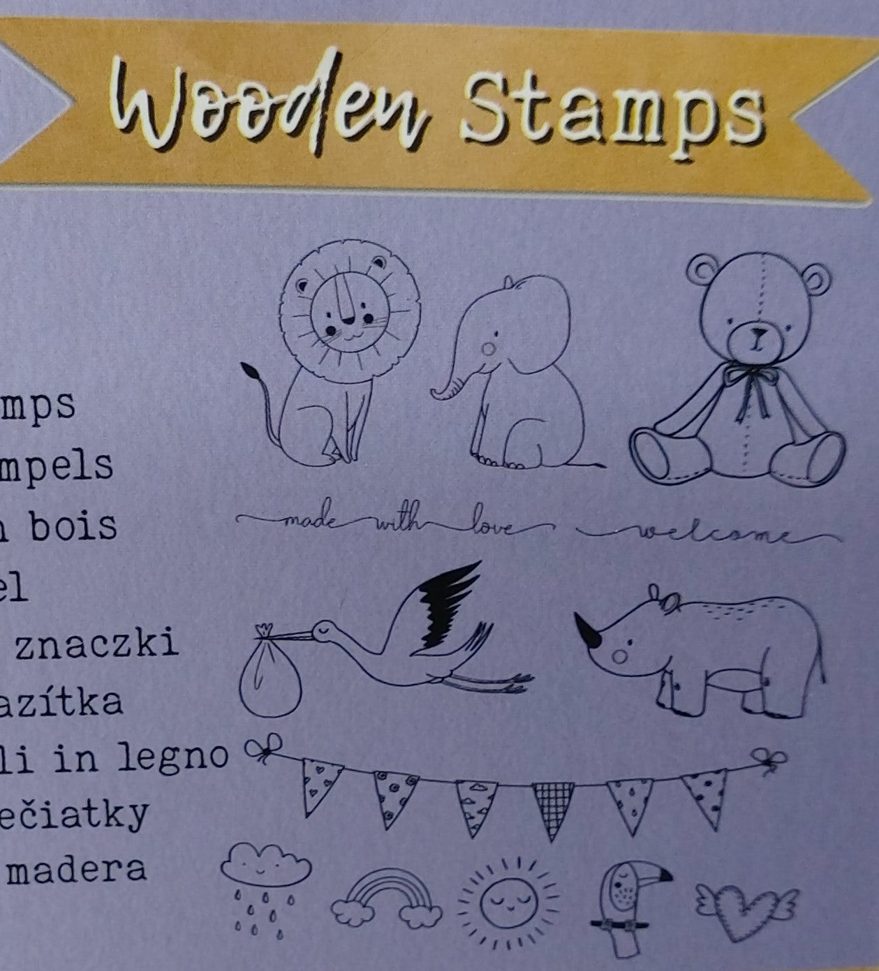 Kleines Holzstempelset - Baby (Wooden Stamps) | DecoTime