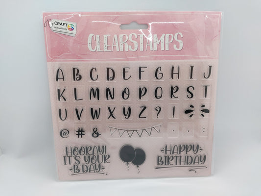 Clear Stamps | Stempel (Alphabet und Geburtstagsgrüße) Craft Sensations