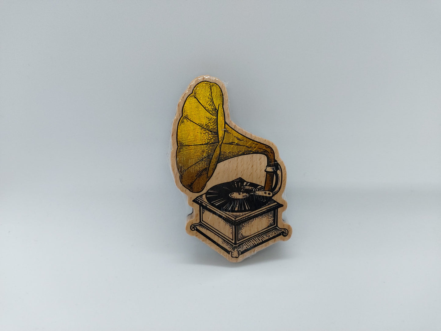 Holzstempel Grammophon Vintage DecoTime