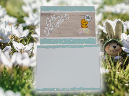 Handgemachte Grußkarte "Liebe Ostergrüße" Osterkarte | Happy Easter Card Handmade