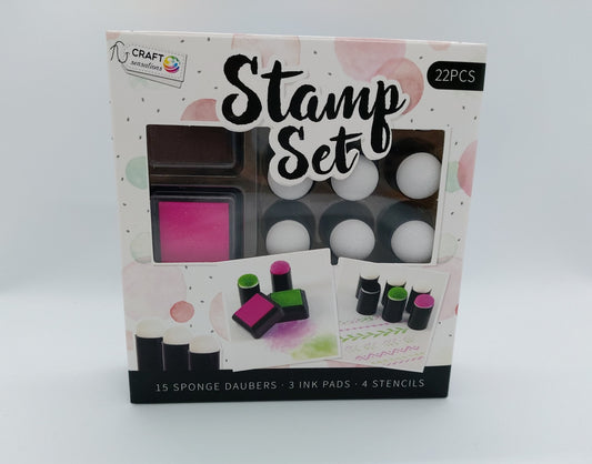 Stamp Set 22 PCS (Schablonen-Farbset) - Stempel Set 22-tlg.