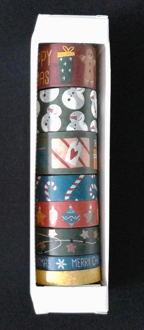 Weihnachts-Washi-Tapes 8 St. a 3m (Merry Christmas) AVEC