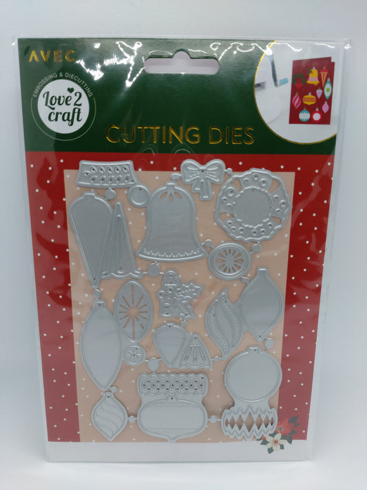 Weihnachtsstanzen A6 (Cutting Dies) - Weihnachtskugeln (Christmas Decorations) AVEC