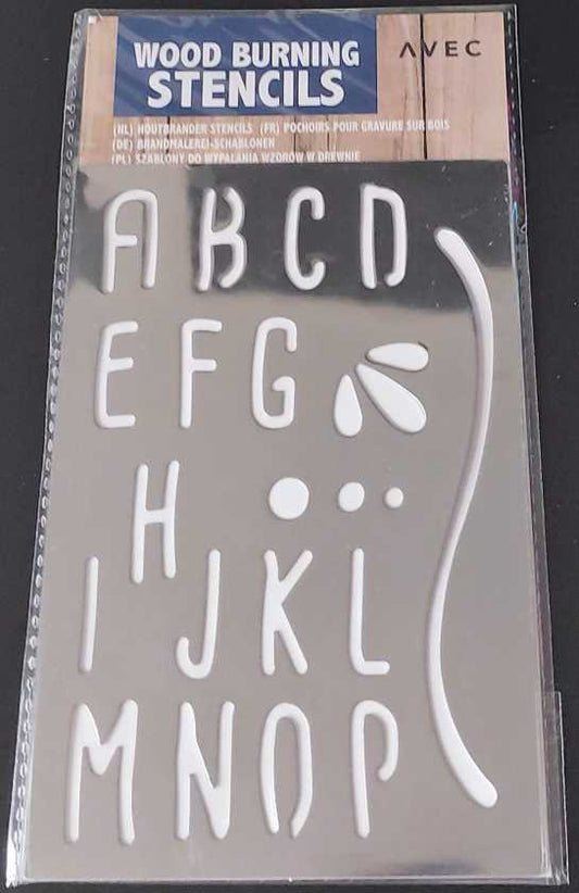 Wood Burning Stencils (Alphabet & Zahlen)