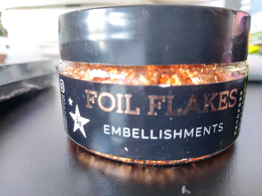 Foil Flakes Embellishments Rosè