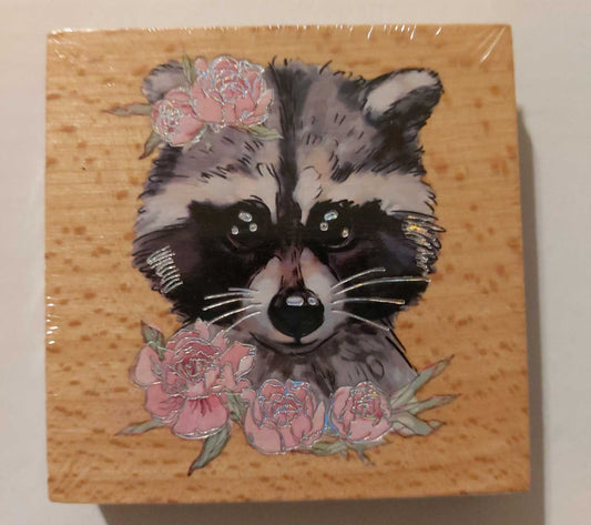 Wodden Stamp Racoon