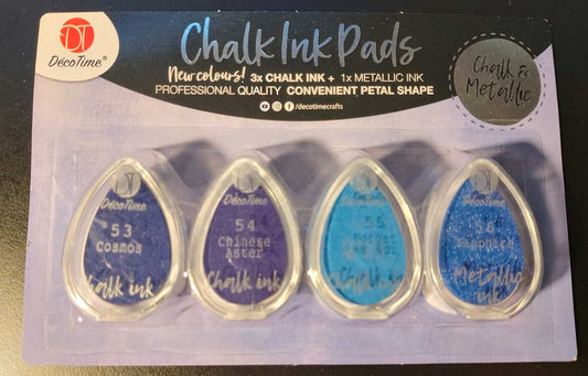 Chalk Ink Pads Stempelkissen Set #2 Lila-Blau NEU