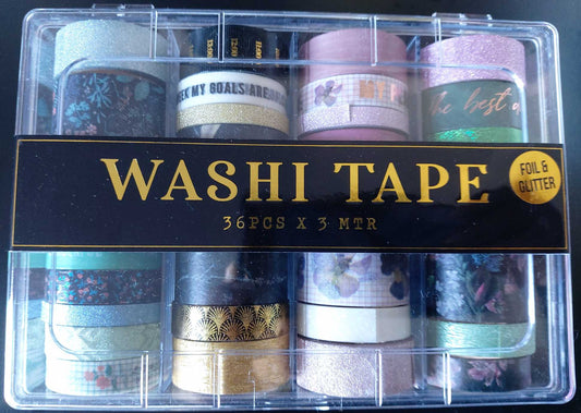 Washi Tape Box 36 stk. Floral/Glitter und mehr... Craft Sensations